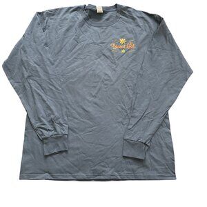 Fruit of the Loom men shirt Blessed Girl Faith Long Sleeve Tee sz Large blue